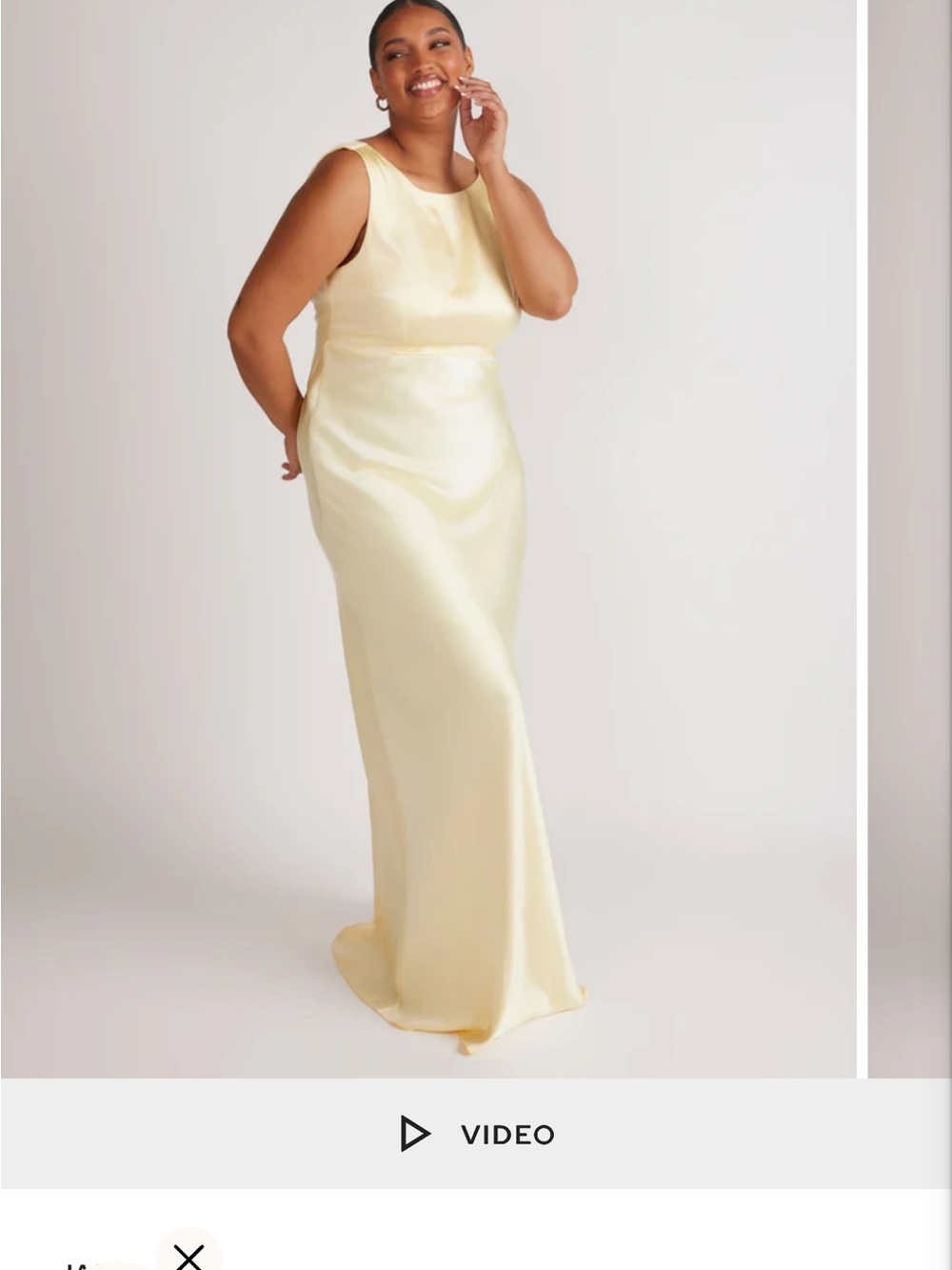Six Stories Satin Maxi Dress in Butter Yellow